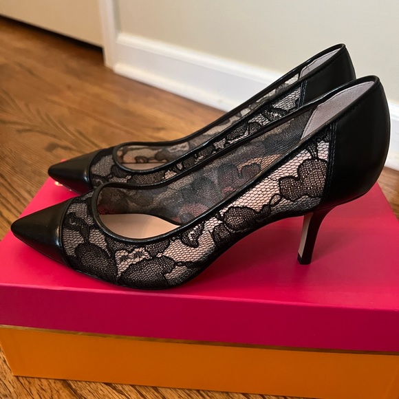 Kate Spade Black Lace Heels - Picture 2 of 11